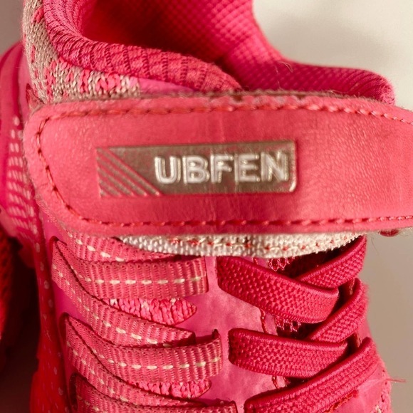 Ubfen Pink Kids Sneakers Tennis Shoes Adjustable Closure Size Toddler 9 (27) - Picture 11 of 12